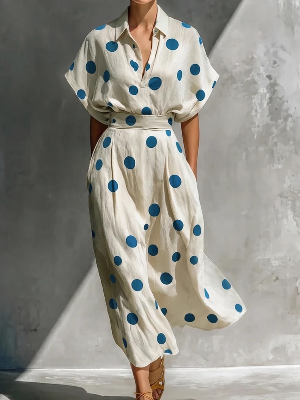Women's Elegant And Casual Casual Vacation Holiday White Blue